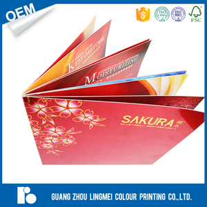 Elegant and high quality soft cover custom makeup magazine / cosmetic catalog book printing