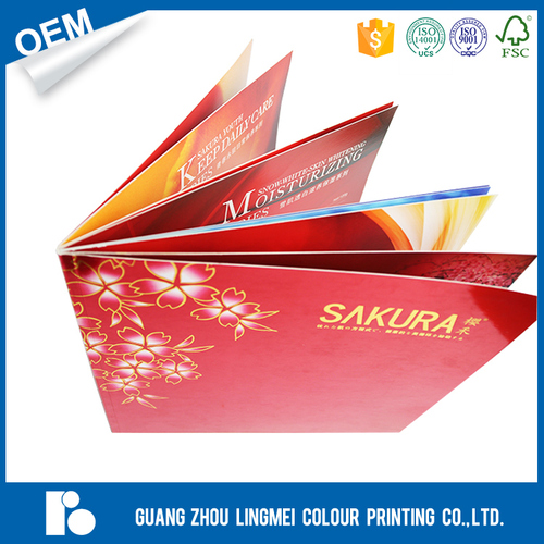 Elegant and high quality soft cover custom makeup magazine / cosmetic catalog book printing