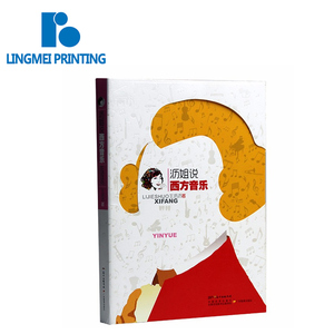 Custom full coloring die-cut finish book print Embossed Sewn Binding musical story Book Printing