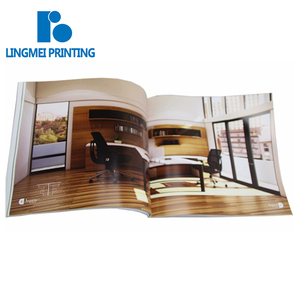 Glossy lamination surface finish softcover cheap colorful furniture desk magazine / table catalog 