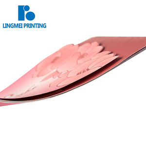 Coated paper A4 Perfect binding silver hot stamping finish die-cut flyer/brochures Magazine